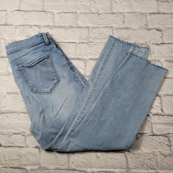 L'Agence Sada High Rise Cropped Slim Straight Leg Jeans in Bellevue Wash size 31 - Picture 1 of 12